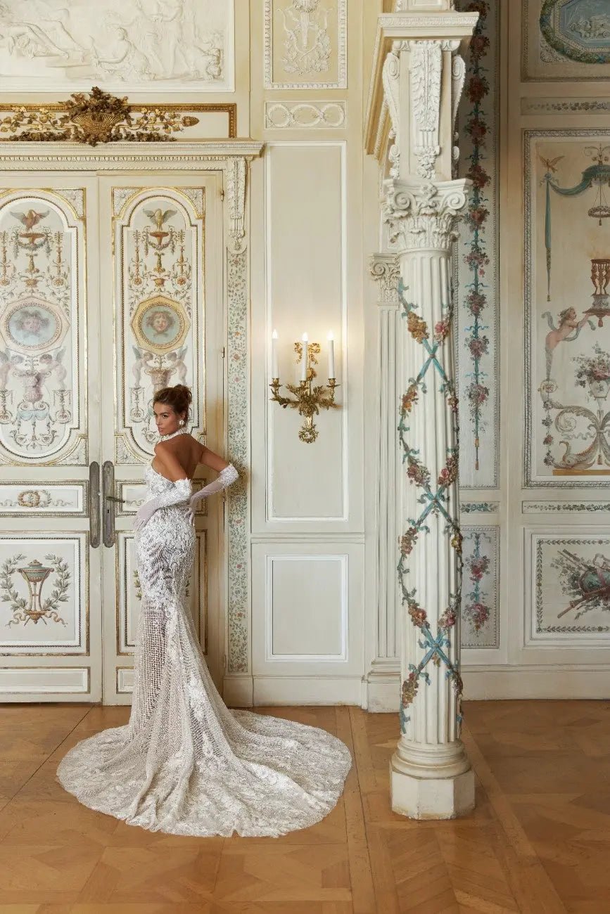 Lesley A Line satin wedding dress - violetta - bridal