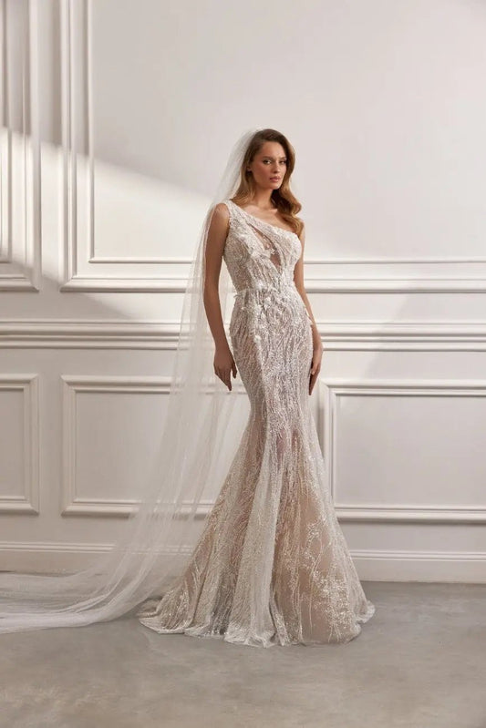 Manuela fitted lace bridal dress - violetta - bridal