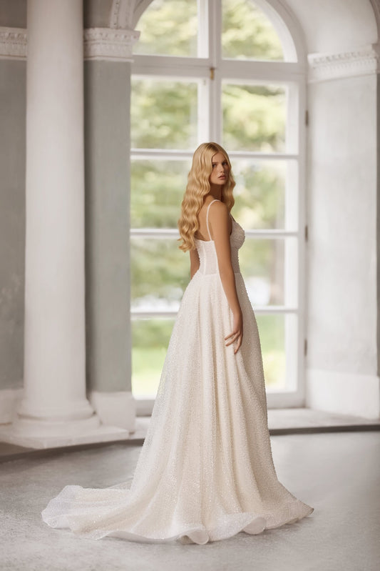 Manuela modern elegant wedding gown - violetta - bridal