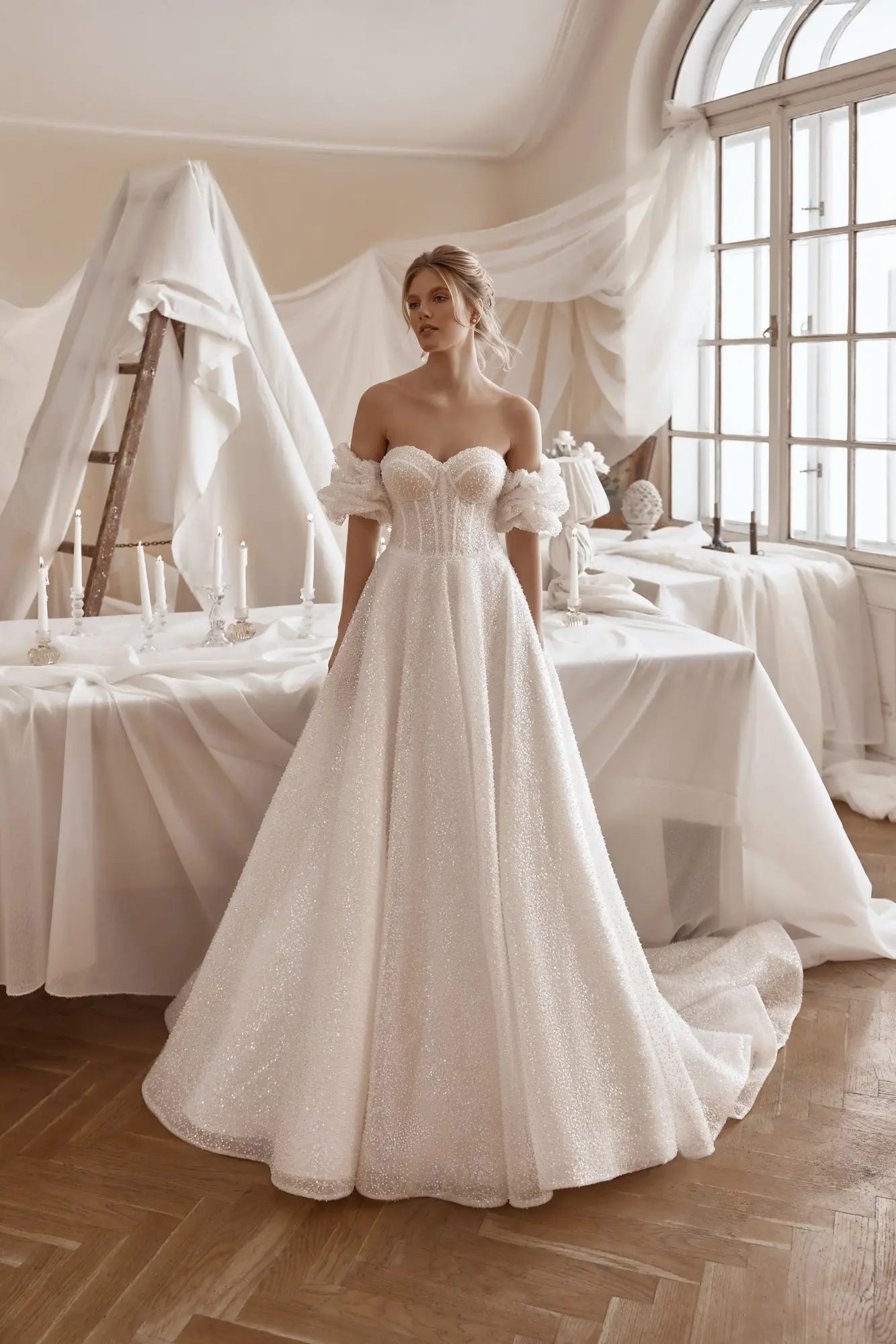 Martina beaded bodice wedding dress - violetta - bridal