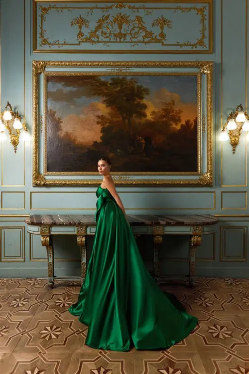 Model Number 2301 emerald green ball gown - violetta - bridal