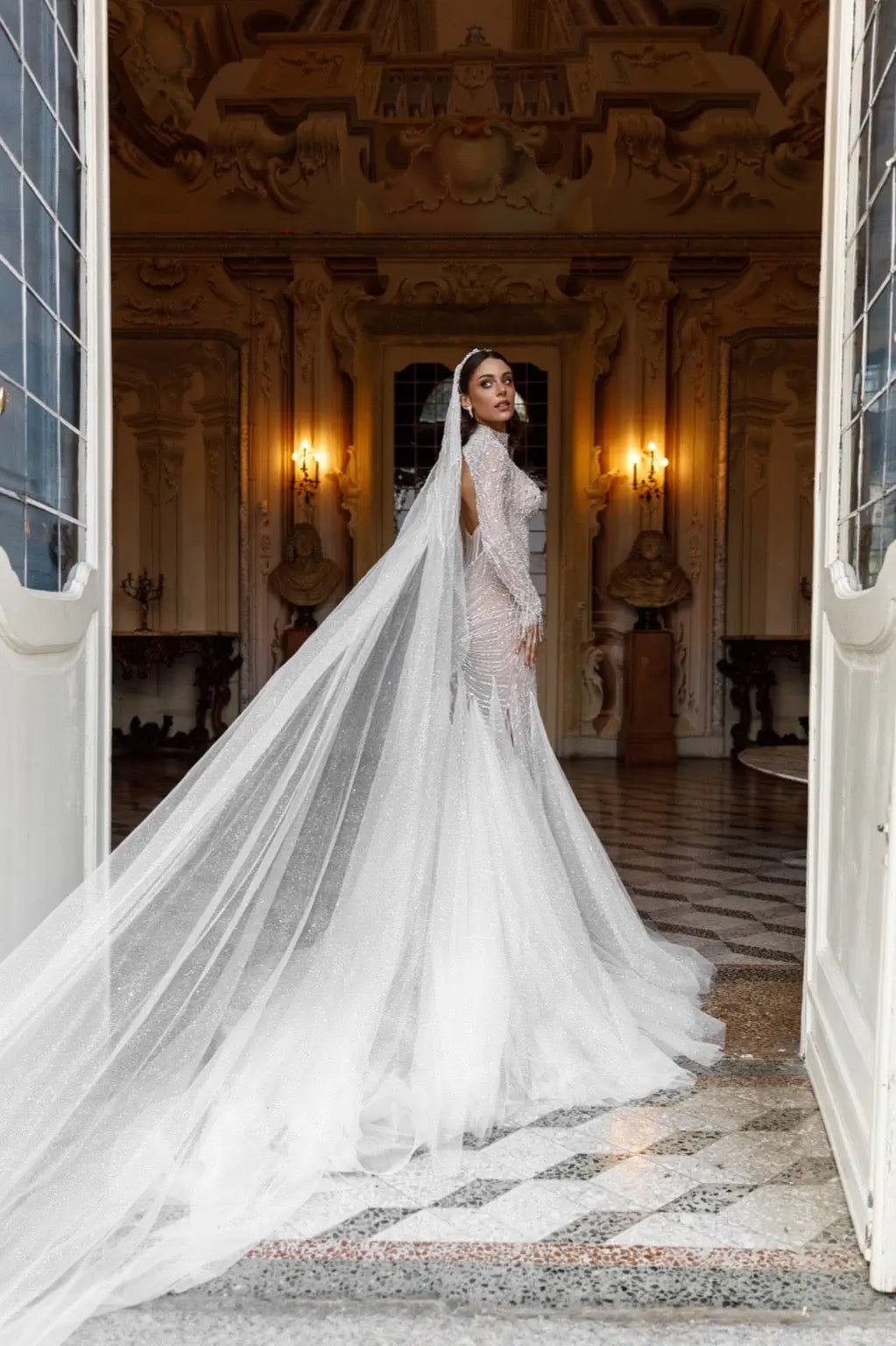 Patricia mermaid bridal gown sheer illusion - violetta - bridal