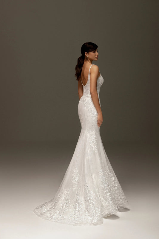 Patrick modern mermaid lace bridal gown - violetta - bridal