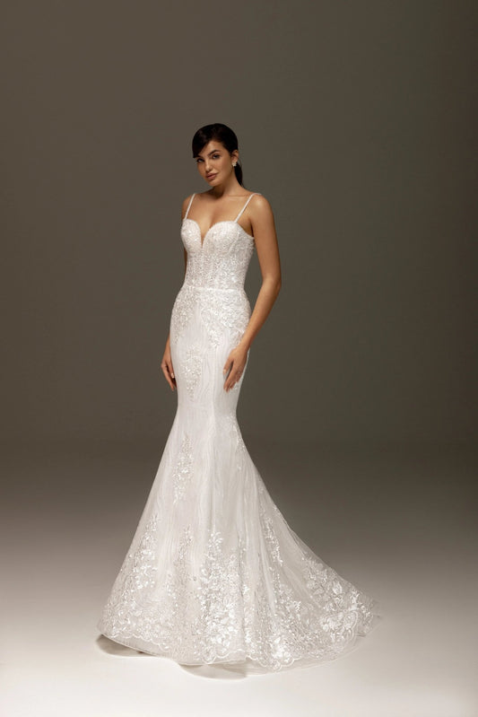 Patrick modern mermaid lace bridal gown - violetta - bridal