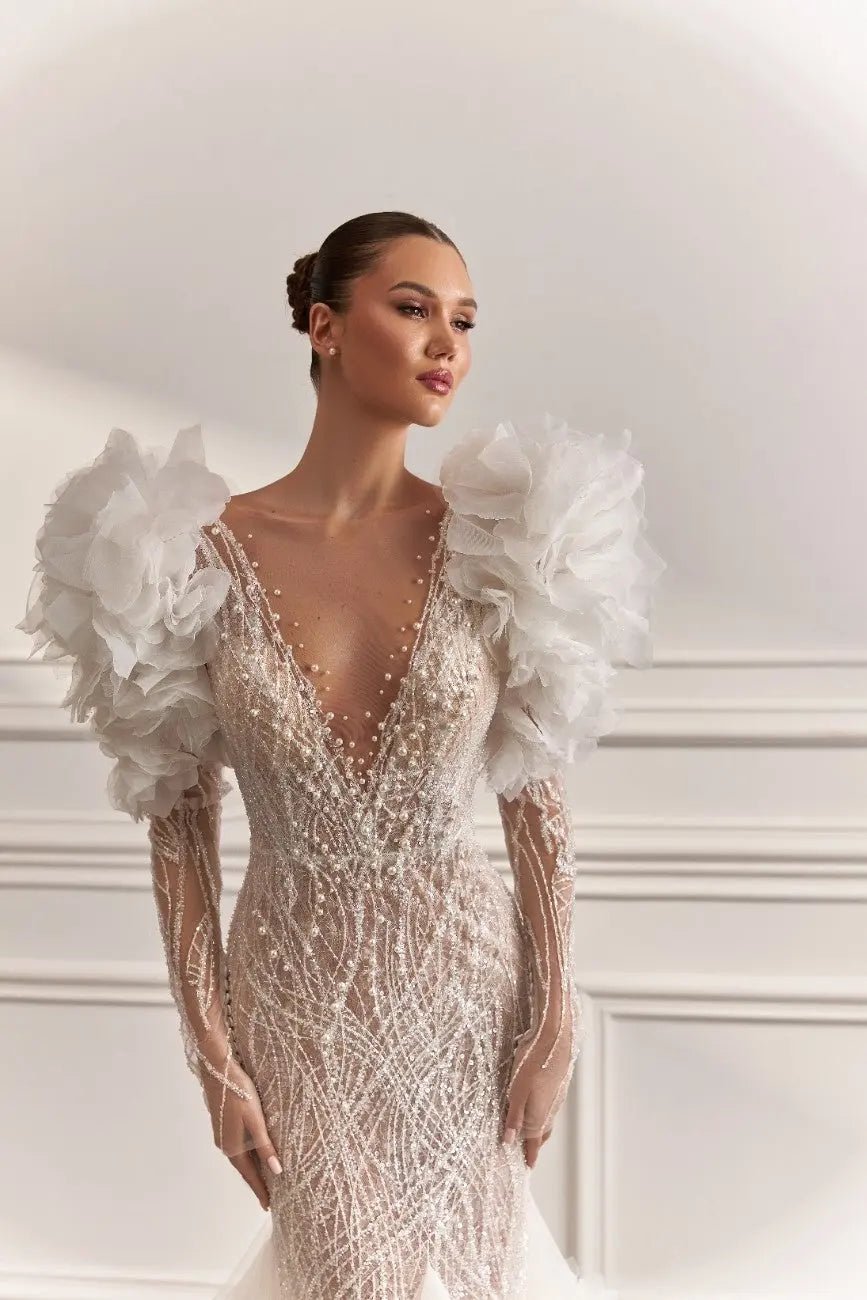 Paula fitted lace bridal dress - violetta - bridal