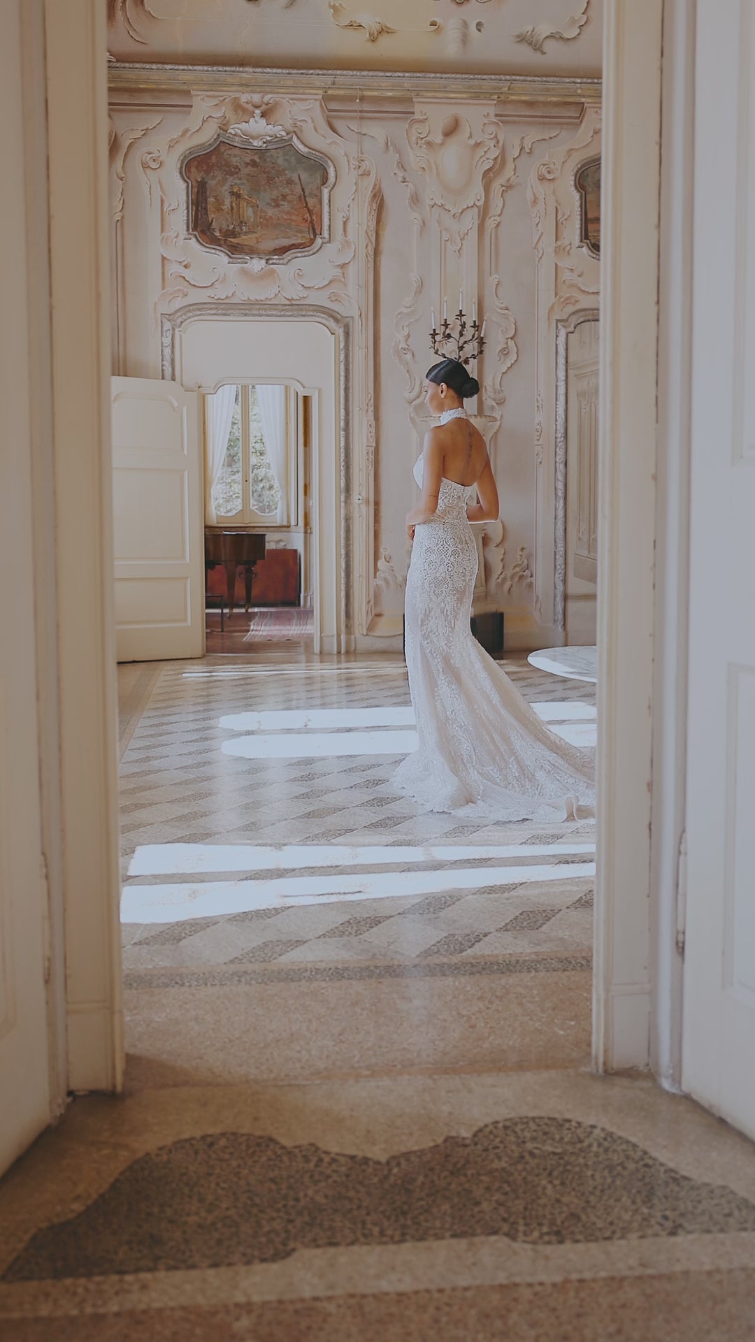 Deborah fitted silhouette lace bridal dress