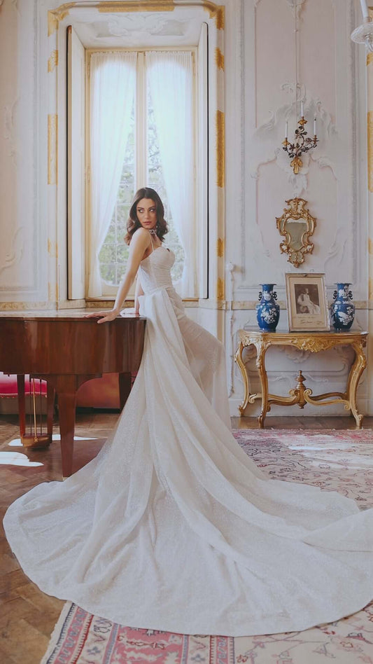 Talla dress with overskirt