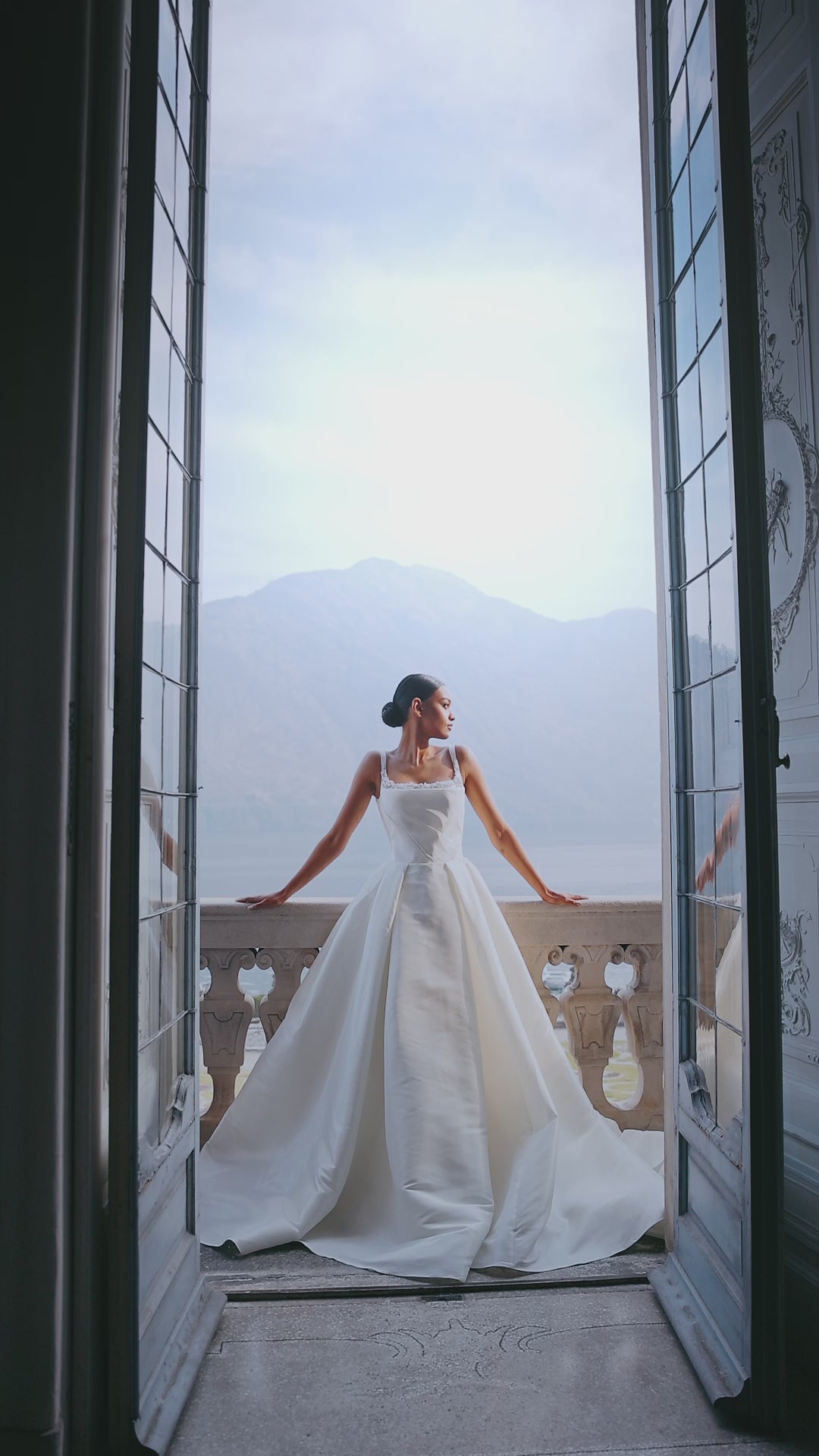 Francis fitted taffeta wedding dress