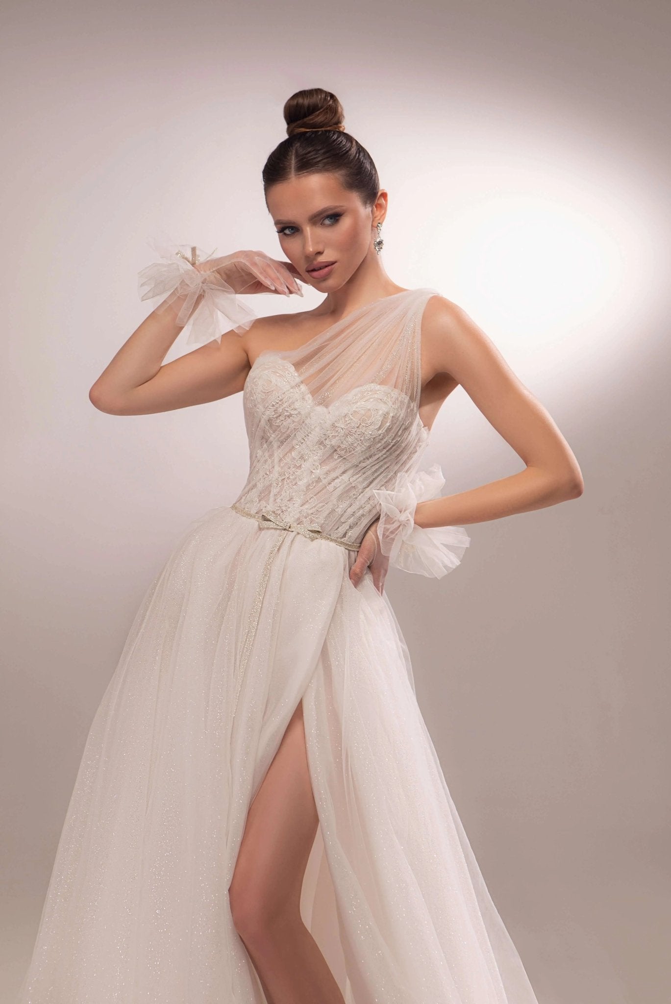 Rudy asymmetrical A - line dress - violetta - bridal