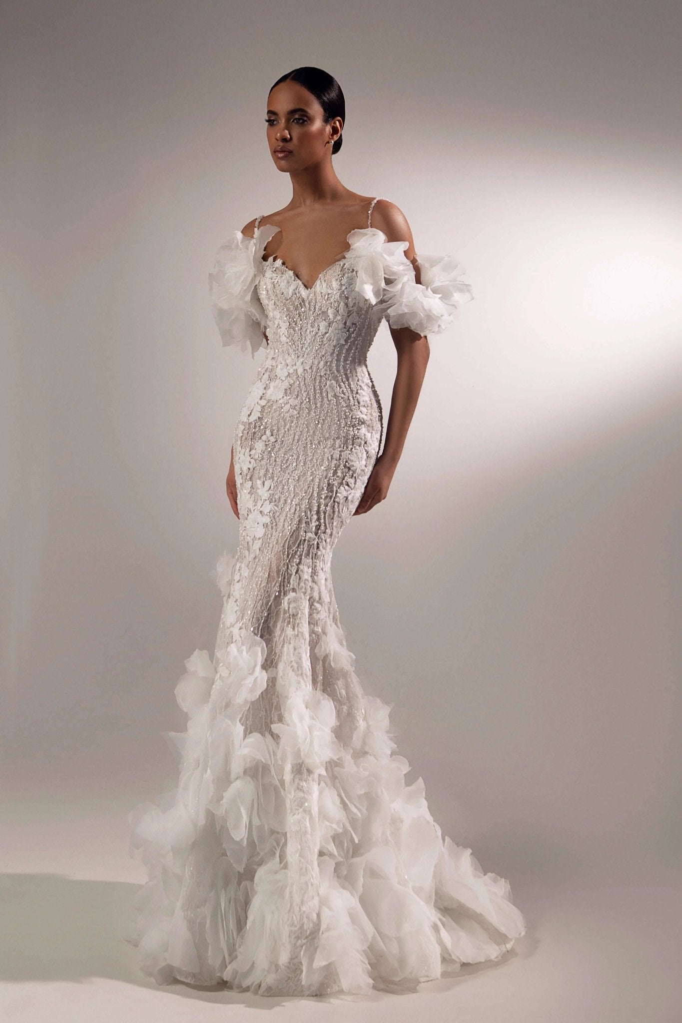 Silvia elegant fitted dress with lining - violetta - bridal