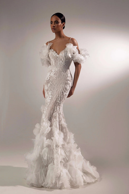 Silvia elegant fitted dress with lining - violetta - bridal