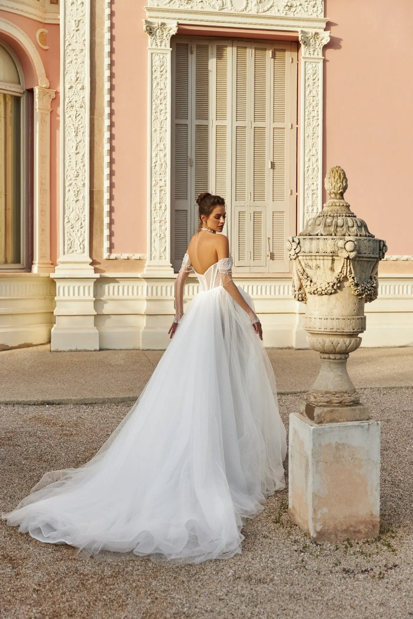 Skye a line bridal dress with embroidery - violetta - bridal