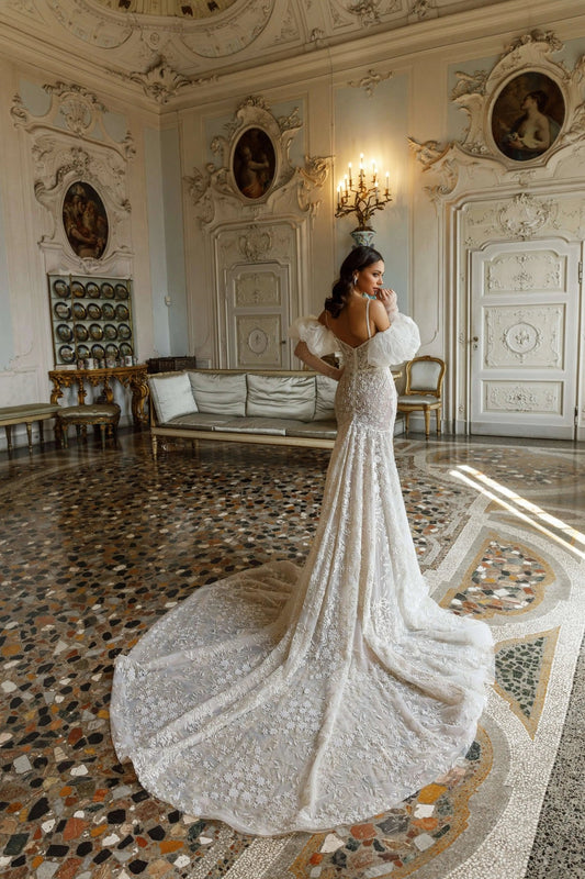 Taylor stylish fitted dress with lining - violetta - bridal