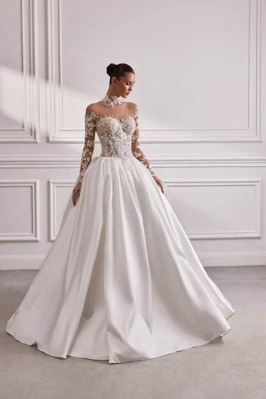 Valencia A line bodice bridal dress - violetta - bridal